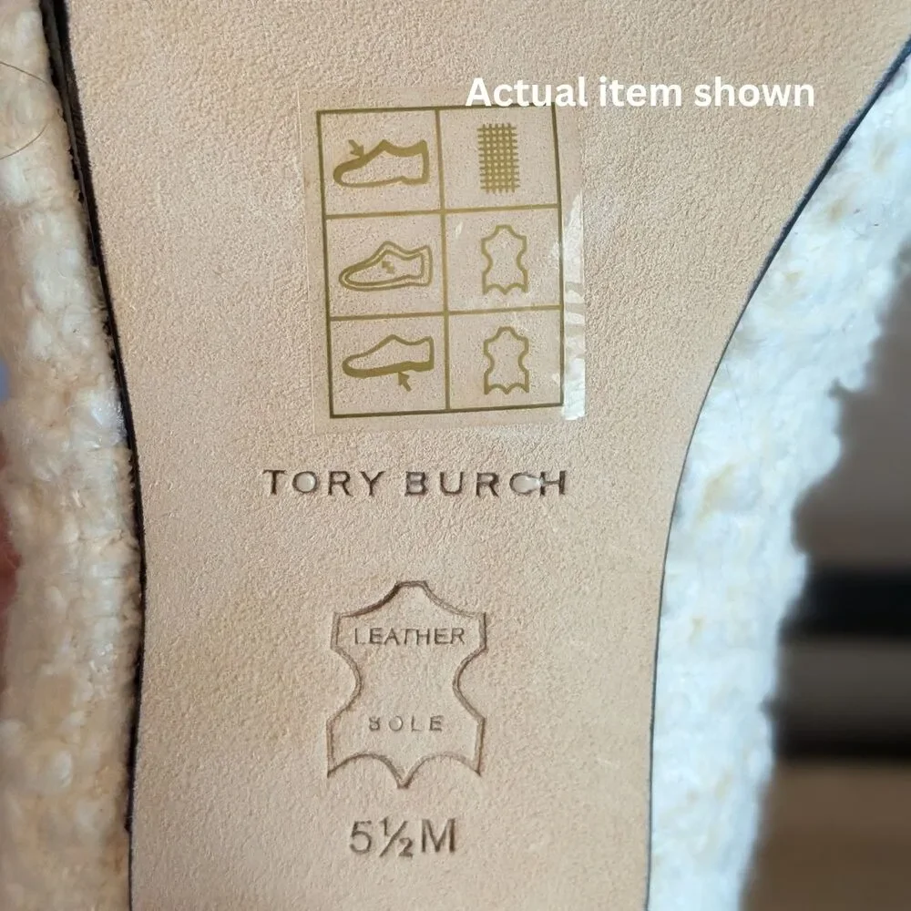 🤍 Tory Burch Cream Boucle Pointed Toe Pumps Stiletto Heels Size 5.5
